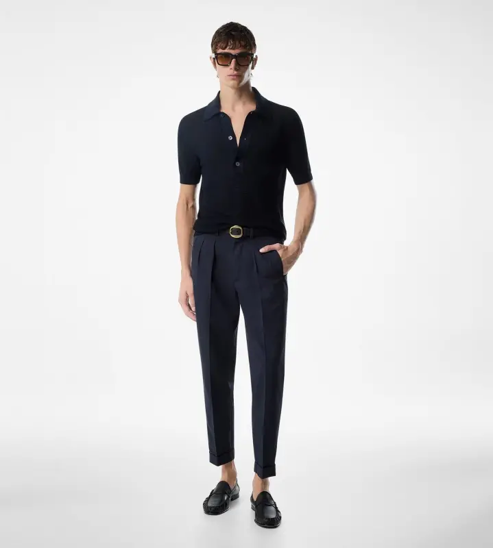 FLUID POPLIN DOUBLE PLEAT PANT online